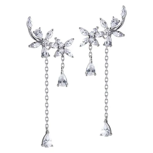 Lili Jewelry Bạc Khuyên tai - Khuyên Tai LiLi Jewelry Hình Hoa Lưu Ly Lili_148289 Màu Bạc - Vua Hàng Hiệu
