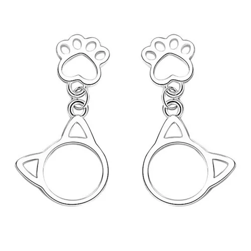 Lili Jewelry Bạc Khuyên tai Bạc 925 - Khuyên Tai LiLi Jewelry Hình Mèo LiLi_994259 Màu Bạc - Vua Hàng Hiệu