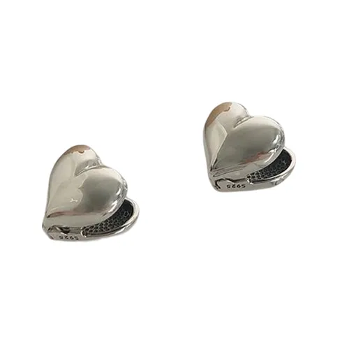 Lili Jewelry Bạc Khuyên tai Bạc 925 - Khuyên Tai LiLi Jewelry Hình Trái Tim Agnes Lili_276793 Màu Bạc Cỡ Lớn - Vua Hàng Hiệu