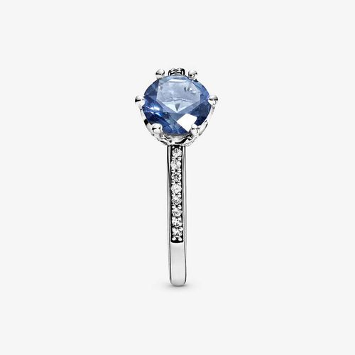 Nhẫn Pandora Blue Sparkling Crown Ring 198289NSWB Màu Xanh Bạc Size 48-1