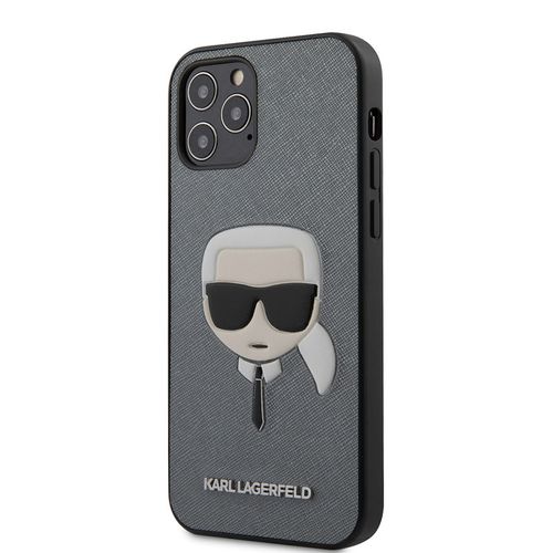 Ốp Điện Thoại Karl Lagerfeld iPhone 12 / iPhone 12 Pro KLHCP12MSAKHSL Hình Ông Già Màu Xám-2