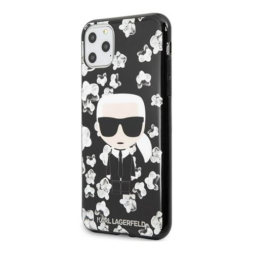 Ốp Điện Thoại Karl Lagerfeld iPhone 11 Pro Max Flower KLHCN65FLFBBK Ông Già Màu Đen-2