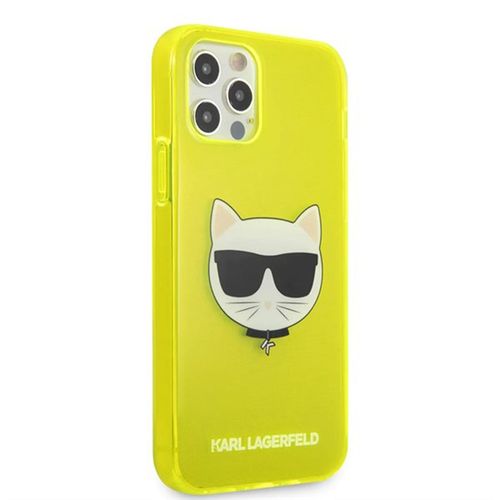 Ốp Điện Thoại Karl Lagerfeld iPhone 12 Pro Max Mèo KLHCP12LCHTRY Màu Vàng Chanh-2