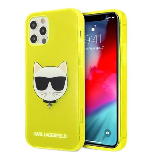 Ốp Điện Thoại Karl Lagerfeld iPhone 12 Pro Max Mèo KLHCP12LCHTRY Màu Vàng Chanh