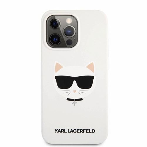 Ốp Điện Thoại Karl Lagerfeld iPhone 13 Pro Max KLHCP13XSLCHWH  Mèo Trắng Silicon-2
