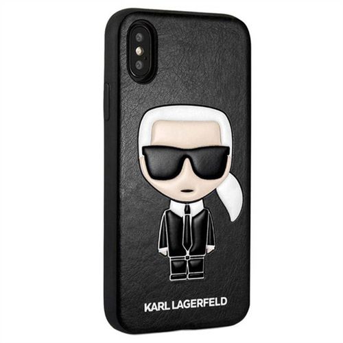 Ốp Điện Thoại Karl Lagerfeld iPhone X/XS KLHCPXIKPUBK Giả Da Hình Ông Già Màu Đen-2