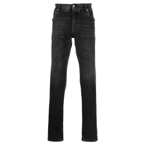 Quần Jeans Nam Dolce & Gabbana D&G Logo-print Slim GY07CD G8GV8 Màu Đen Size 46