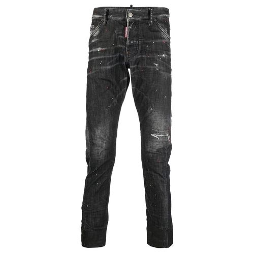 Quần Jeans Dsquared2 Distressed Skinny S71LB1086 S30357 Màu Đen Size 44