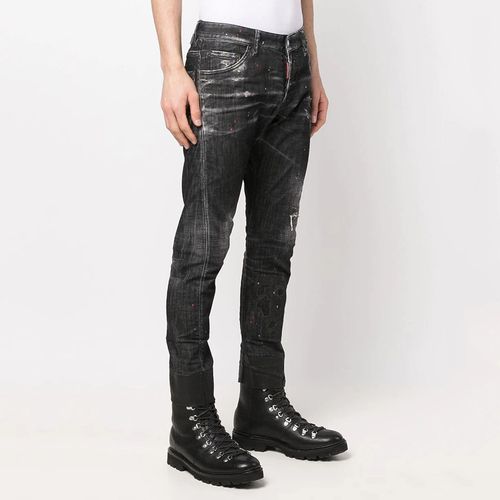 Quần Jeans Dsquared2 Distressed Skinny S71LB1086 S30357 Màu Đen Size 48-1