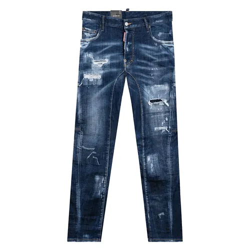 Quần Jeans Dsquared2 Tag 1964 Tidy Biker S74LB0960 S30342 Màu Xanh Size 48