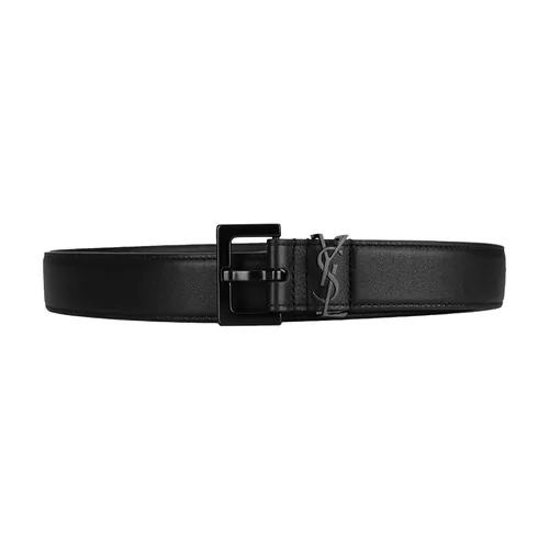 Thắt lưng YSL - Thắt Lưng Nam Yves Saint Laurent YSL Monogue 634440 BOO0U 100 Màu Đen Size 90 - Vua Hàng Hiệu