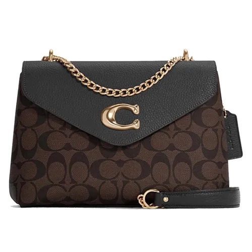 Túi Đeo Chéo Nữ Coach Tammie Shoulder Bag Màu Nâu Đen