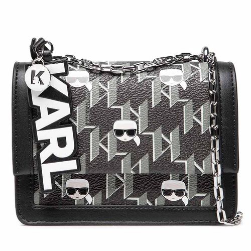 Túi Đeo Chéo Karl Lagerfeld Handbag Black 225W3030 Màu Đen Họa Tiết Xanh
