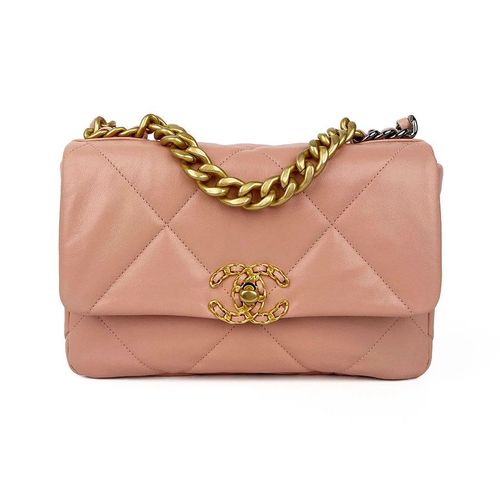 Túi Đeo Vai Chanel Blush Pink Small C19 Bag Màu Hồng Nhạt