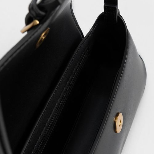Túi Đeo Vai Charles & Keith Annelise Double Belted Shoulder Bag - Black CK2-20781953 Màu Đen-4