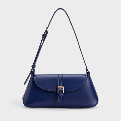 Túi Đeo Vai Charles & Keith Annelise Double Belted Shoulder Bag - Navy CK2-20781953 Màu Xanh Navy-4