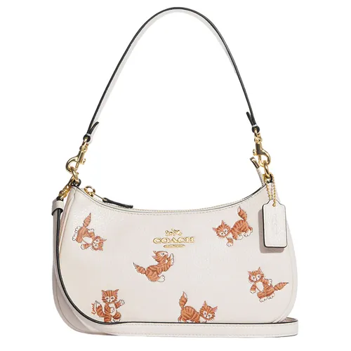 Túi Đeo Vai Coach Teri Shoulder Bag With Dancing Kitten Print CC777 Màu Trắng - Túi xách - Vua Hàng Hiệu