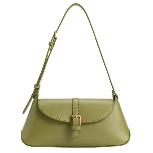 Túi Đeo Vai Nữ Charles & Keith CNK Annelise Double Belted Shoulder Bag - Pistachio 20781953 Màu Xanh