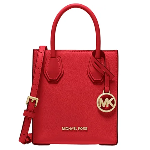 Túi Tote Michael Kors MK Mercer Extra-Small Pebbled Leather Crossbody 35S1GM9TOL Màu Đỏ