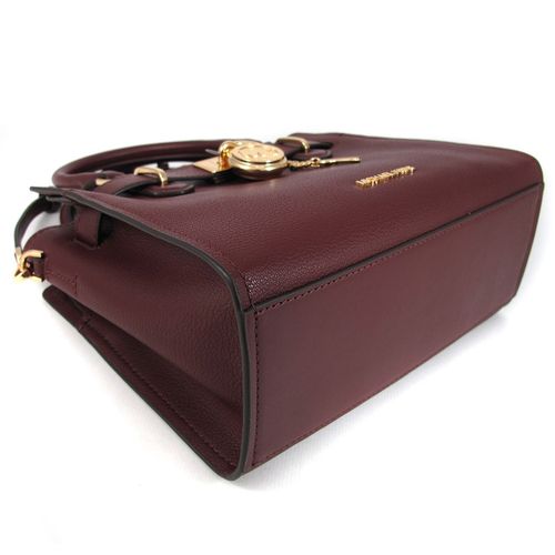 Túi Xách Michael Kors MK Hamilton Gold Lock Belt Accessories Pebbled Leather Dual-Purpose Bag Màu Đỏ-2