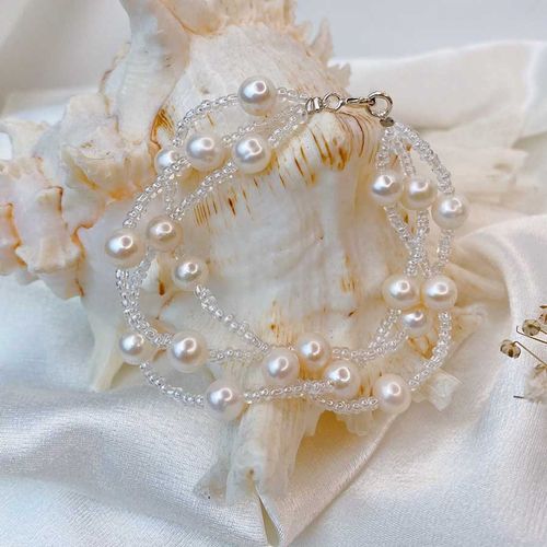 Vòng Đeo Tay Minh Hà Pearl Jewelry Ngọc Trai Màu Trắng-1