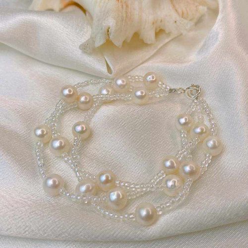 Vòng Đeo Tay Minh Hà Pearl Jewelry Ngọc Trai Màu Trắng-2