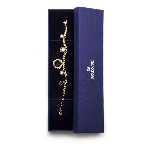 Vòng Đeo Tay Swarovski Millennium Velvet Bracelet Medium 5486998 Màu Vàng-2