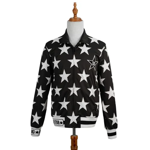 Áo Khoác Nam Dolce & Gabbana D&G Star Printed Bomber G9QF5Z G7TQX HN79B Màu Đen Trắng Size 48