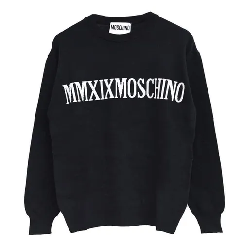 Áo Len Moschino Logo Printed Black 192Z T091552004555 Màu Đen Size 50 - Thời trang - Vua Hàng Hiệu