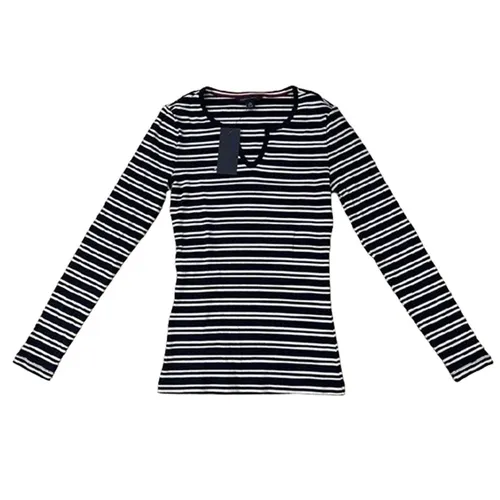 Áo Len Nữ Tommy Hilfiger Màu Đen Trắng Size L