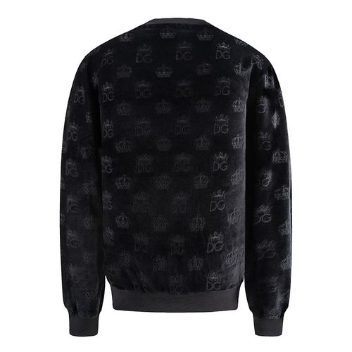 Áo Nỉ Nam Sweater Dolce & Gabbana D&G Fur Logo Embroidered Black G9PQ1T G7F6T N0000 Màu Đen Size 44-3