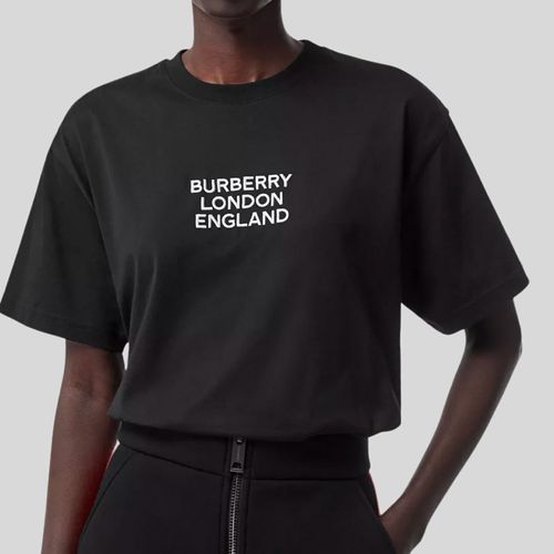 Áo Phông Burberry Logo Embroidered 80211751 Màu Đen-4