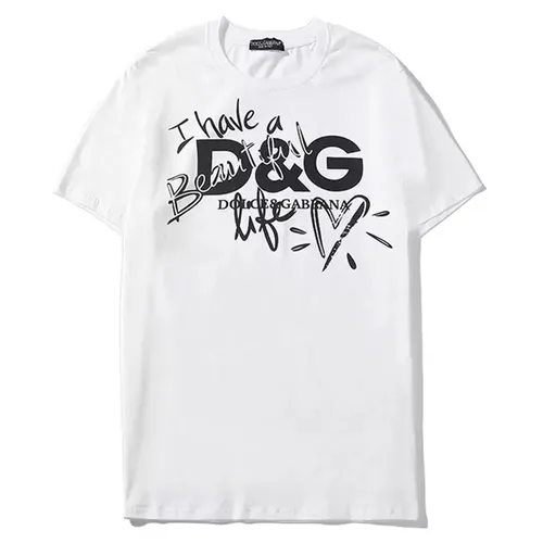 Áo Phông Nữ Dolce & Gabbana D&G I Have Beautiful DG Logo Printed F8J32T G7MBM W0800 Màu Trắng Size 38