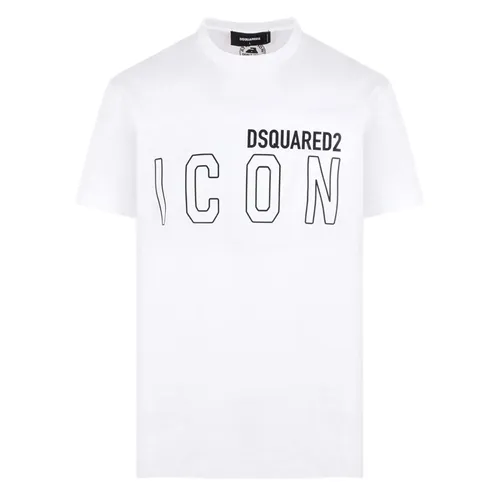 Áo Phông Dsquared2 Icon Logo Printed S79GC0063 Màu Trắng Size L