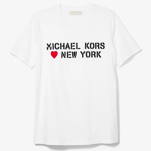 Áo Phông Michael Kors MK Loves New York Cotton Jersey T-Shirt Màu Trắng Size S - Thời trang - Vua Hàng Hiệu