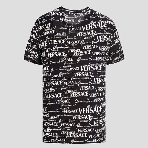 Áo Phông Versace Gianni Printed Black 1002901 1A02086 TN 5B040 Màu Đen Size S-3