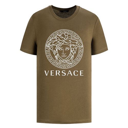 Áo Phông Versace Medusa Logo Printed Brown A89497S A230901 Màu Nâu Size L