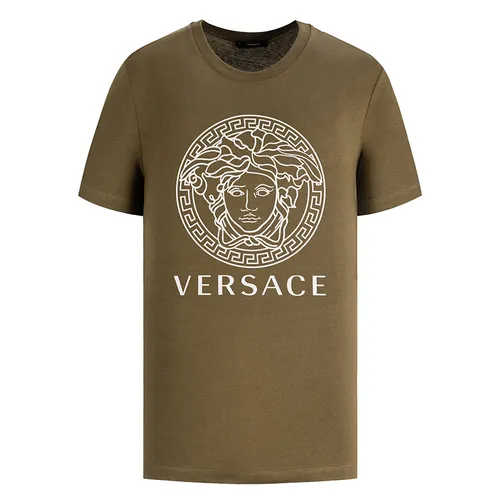 Áo Phông Versace Medusa Logo Printed Brown A89497S A230901 Màu Nâu Size S