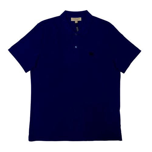 Áo Polo Burberry Oxford Abown Blue With Black Logo 8036257 Màu Xanh Đậm Size S