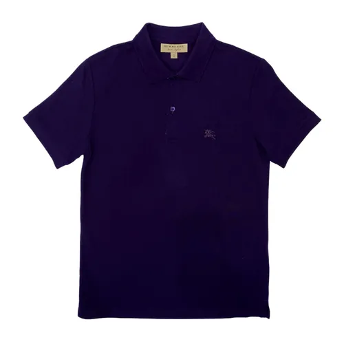 Áo Polo Burberry Oxford Abown Regency Puple With Logo 8004576 Màu Xanh Tím Than