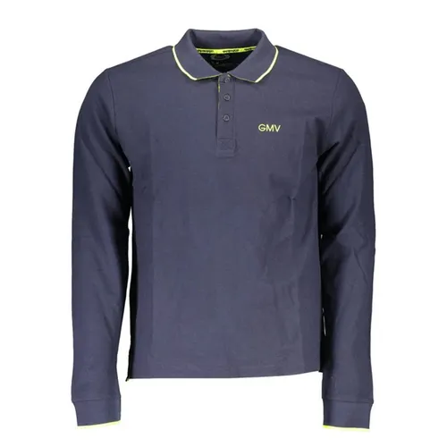 Gian Marco Venturi - Áo Polo Gian Marco Venturi Long Sleeve Polo Shirt Man Blue AUF4122 Màu Xanh Navy Size M - Vua Hàng Hiệu