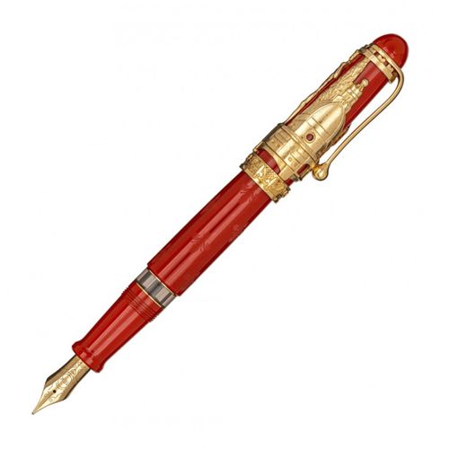 Bút Máy Aurora Firenze Fountain Pen Màu Đỏ-2