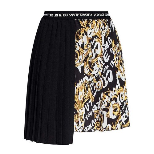 Chân Váy Versace Jeans Couture Pleated Skirt With Baroque Print 73HAE8A1 NS166 G89 Màu Đen Size 42-4