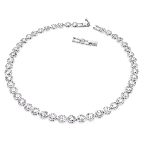 Trang sức Swarovski Trắng - Dây Chuyền Swarovski Angelic Necklace Round Cut, White, Rhodium Plated 5117703 Màu Trắng - Vua Hàng Hiệu