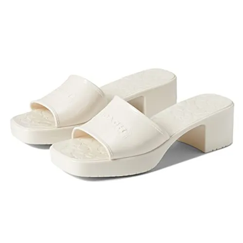 Dép Coach Scarlett Rubber Sandal Màu Trắng Size 37