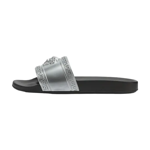 Dép Versace Palazzo Silver DSU5883 DGOLG 2E180 Màu Đen Bạc Size 42