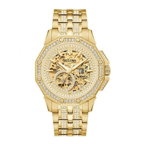 Đồng Hồ Nam Bulova Crystal Octava Automatic Automatic Watch 98A292 Màu Vàng Gold