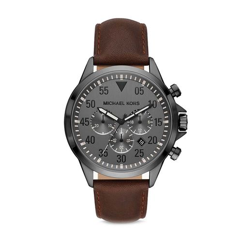 Đồng Hồ Nam Michael Kors MK Thompkins Chronograph Brown Leather Watch MK8863 Màu Nâu