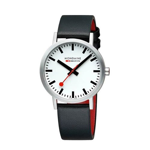 Đồng Hồ Nam Mondaine Classic Black Vegan Watch A660.30360.16SBBV Màu Đen Bạc