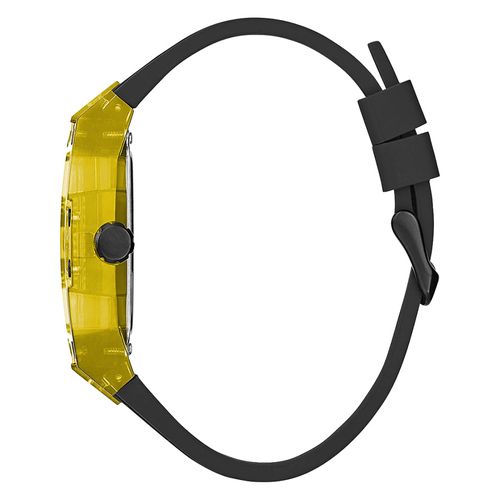Đồng Hồ Nam Guess Yellow Case Black Silicone Watch GW0499G2 Màu Vàng Đen-3